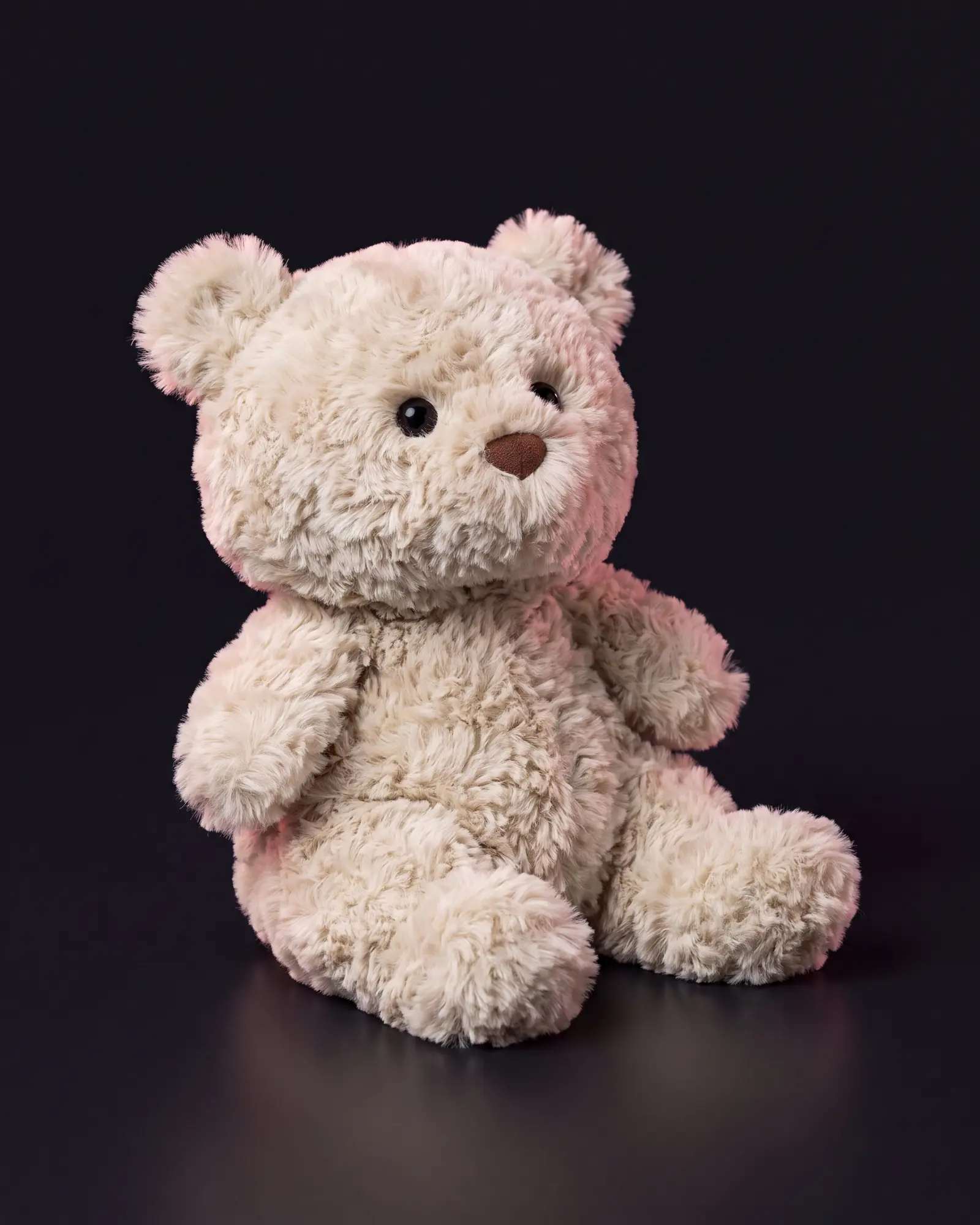 Bartholomew Bear Junior on a dark studio background.